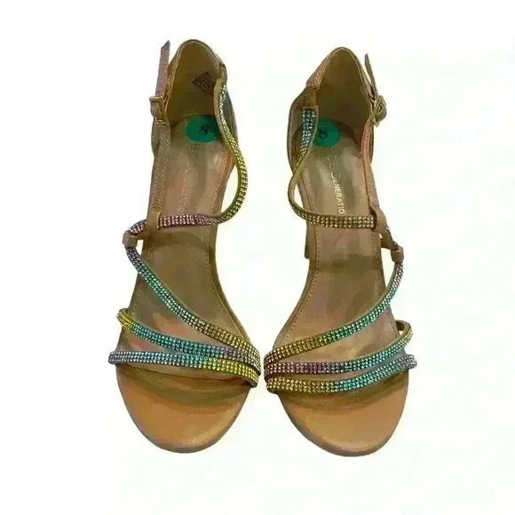 NWOB BCBGENERATION Rainbow Rhinestone Heels Size 8​ - Picture 2 of 6
